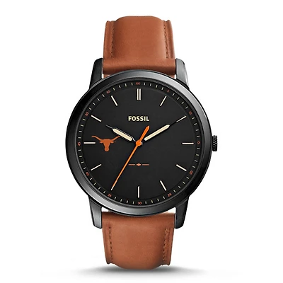 Men's Fossil Texas Longhorns The Minimalist Slim Leather Watch