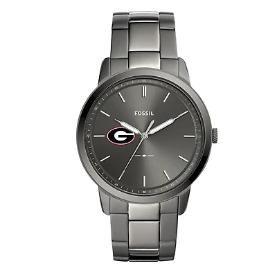 Men's Fossil Georgia Bulldogs The Minimalist Three-Hand Smoke Watch