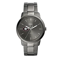 Men's Fossil Georgia Bulldogs The Minimalist Three-Hand Smoke Watch