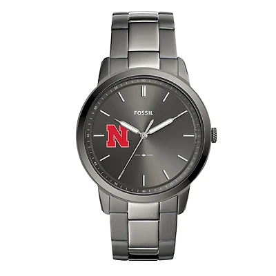 Men's Fossil Nebraska Huskers The Minimalist Three-Hand Smoke Watch