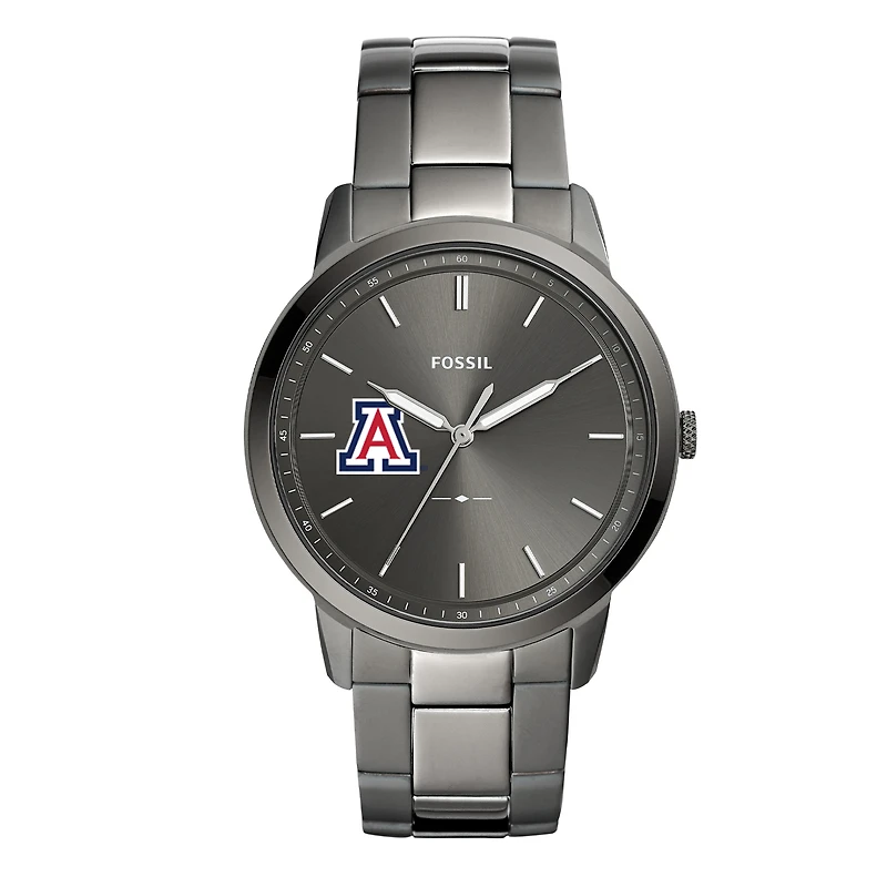Men's Fossil Arizona Wildcats The Minimalist Three-Hand Smoke Watch