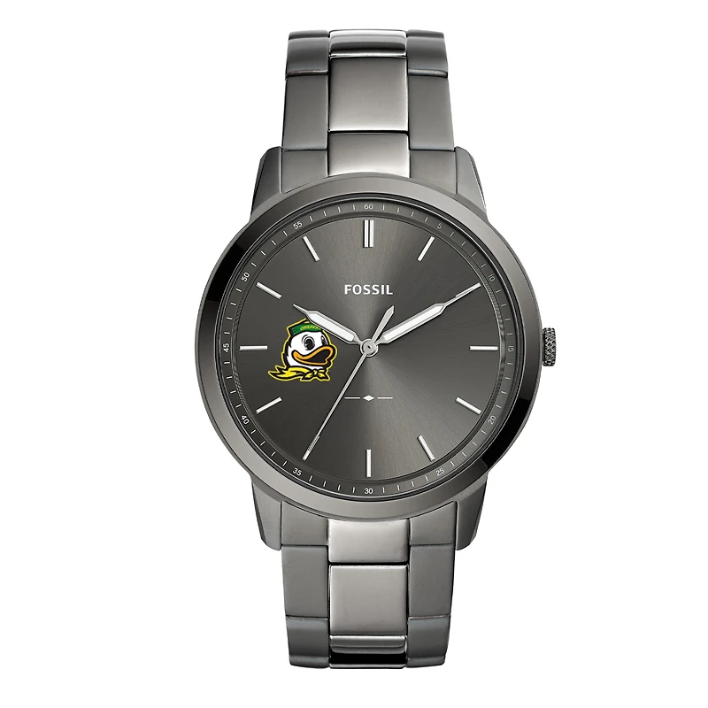 Men's Fossil Oregon Ducks The Minimalist Three-Hand Smoke Watch