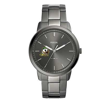 Men's Fossil Oregon Ducks The Minimalist Three-Hand Smoke Watch