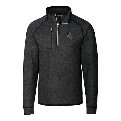 Men's Cutter & Buck Gray Chicago White Sox Big & Tall Mainsail Half-Zip Pullover Jacket