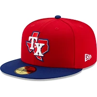 Men's New Era Red/Royal Texas Rangers 2020 Alternate 3 Authentic Collection On Field 59FIFTY Fitted Hat