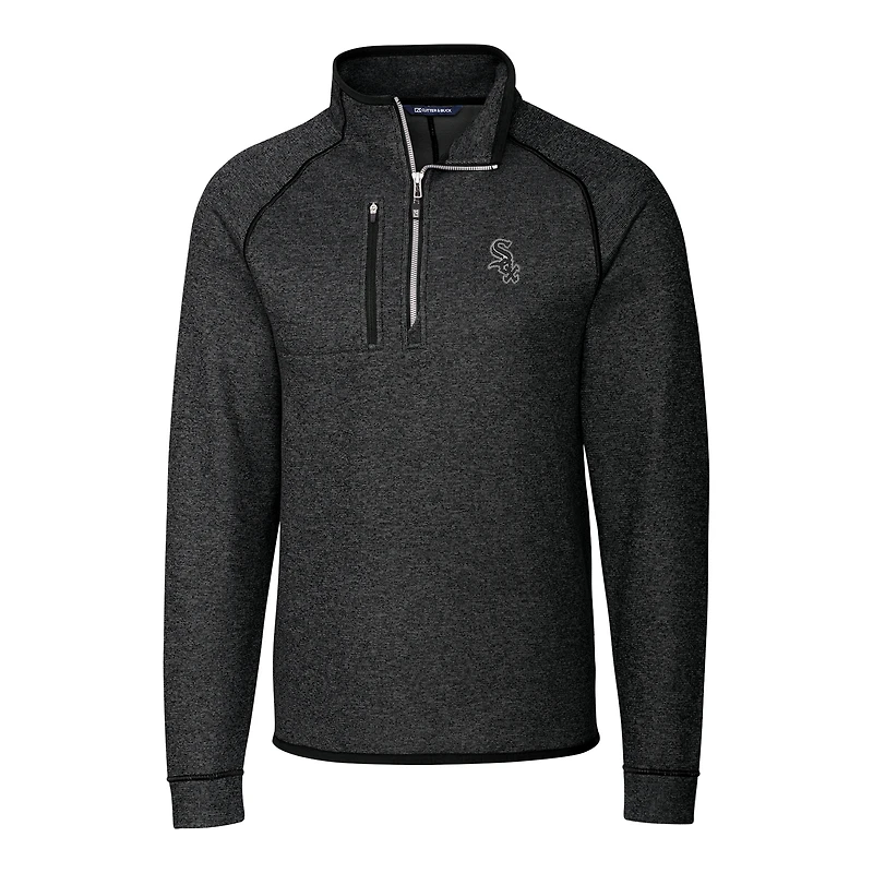 Men's Cutter & Buck Gray Chicago White Sox Mainsail Half-Zip Pullover Jacket
