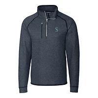 Men's Cutter & Buck Navy Seattle Mariners Mainsail Half-Zip Pullover Jacket