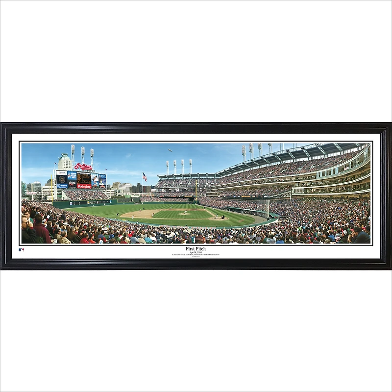 Cleveland Indians 39'' x 13.5'' First Pitch Standard Framed Panorama