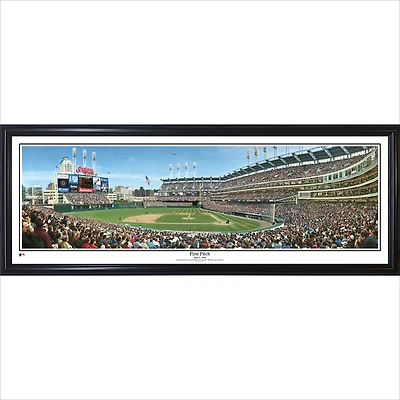 Cleveland Indians 39'' x 13.5'' First Pitch Standard Framed Panorama