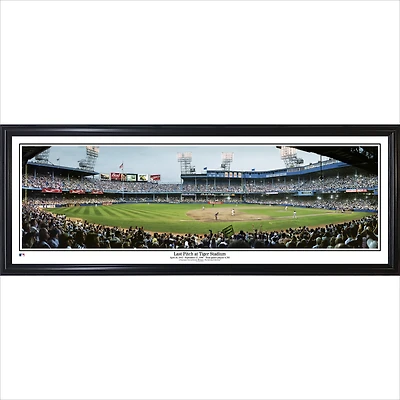 Detroit Tigers 39'' x 13.5'' Last Pitch at Tiger Stadium Standard Framed Panorama