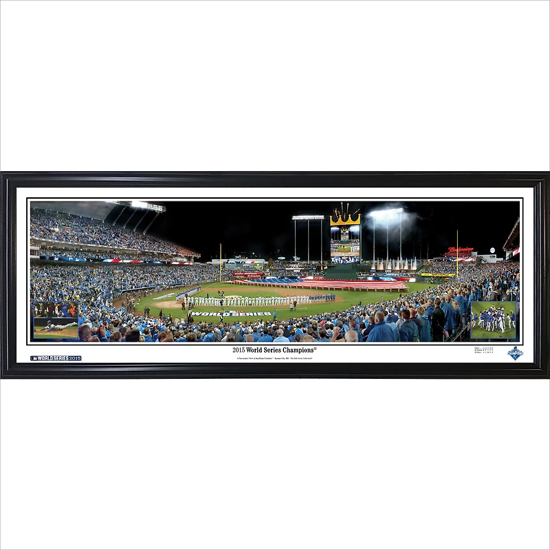 Kansas City Royals 39'' x 13.5'' 2015 World Series Champions Standard Framed Panorama