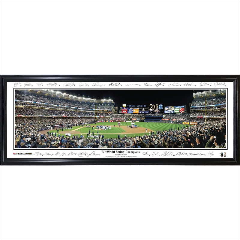 New York Yankees 39'' x 13.5'' 27th World Series Champions Standard Framed Signed Panorama
