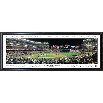 New York Yankees 39'' x 13.5'' 27th World Series Champions Standard Framed Signed Panorama