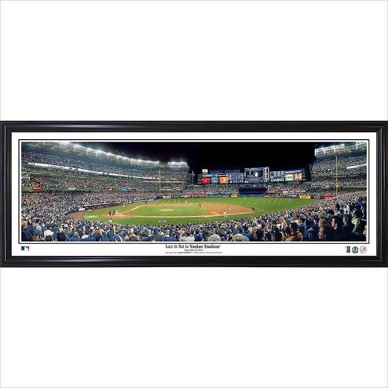 Derek Jeter New York Yankees Last At Bat at Yankee Stadium Standard Framed Panorama