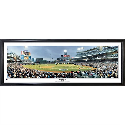 San Diego Padres 39'' x 13.5'' First Pitch Standard Framed Panorama
