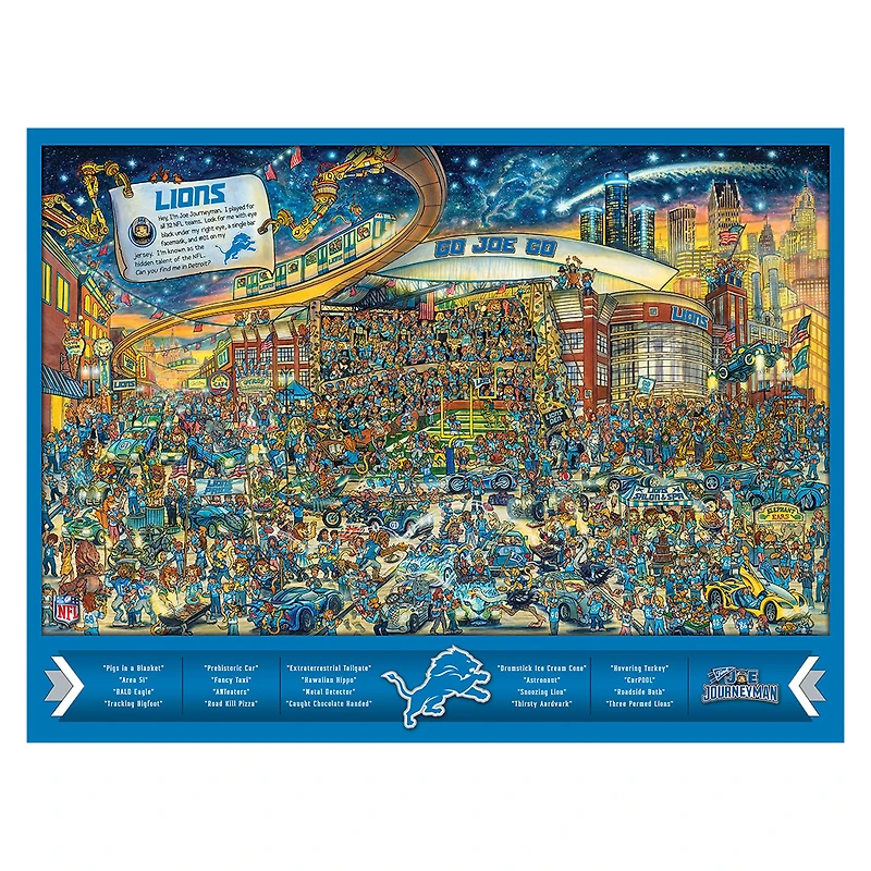Detroit Lions 500-Piece Joe Journeyman Puzzle