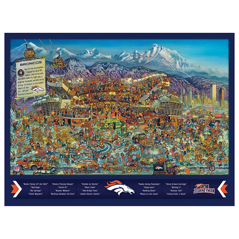 Denver Broncos 500-Piece Joe Journeyman Puzzle