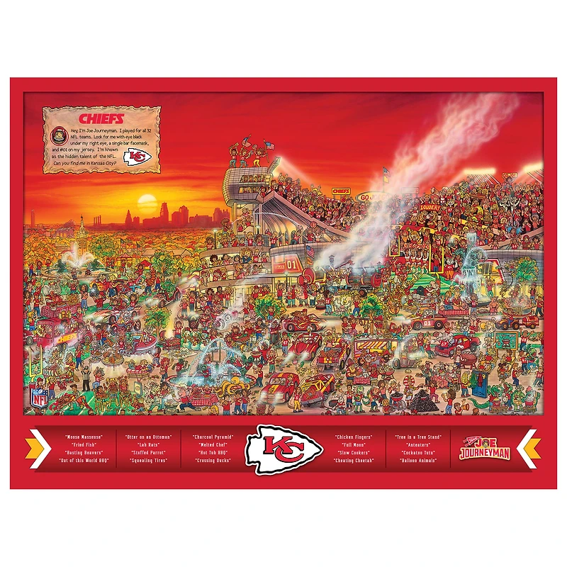 Kansas City Chiefs 500-Piece Joe Journeyman Puzzle