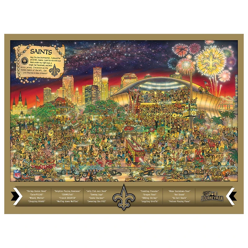New Orleans Saints 500-Piece Joe Journeyman Puzzle