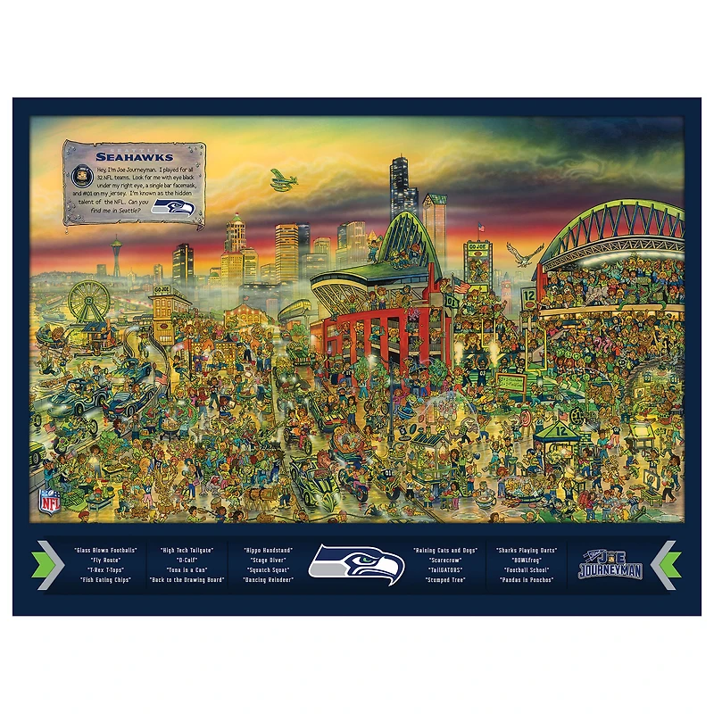 Seattle Seahawks 500-Piece Joe Journeyman Puzzle