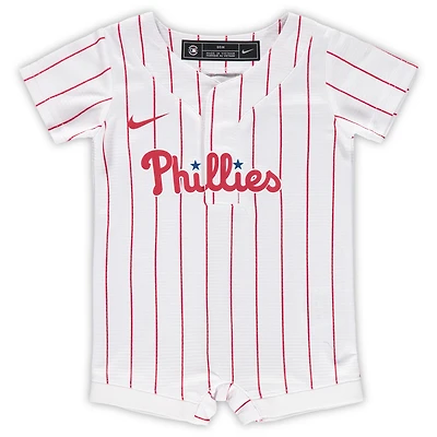 Newborn & Infant Nike White Philadelphia Phillies Official Jersey Romper