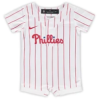Newborn & Infant Nike White Philadelphia Phillies Official Jersey Romper