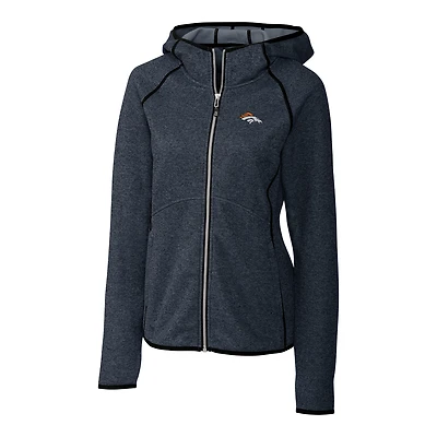 Women's Cutter & Buck Navy Denver Broncos Mainsail Full-Zip Jacket