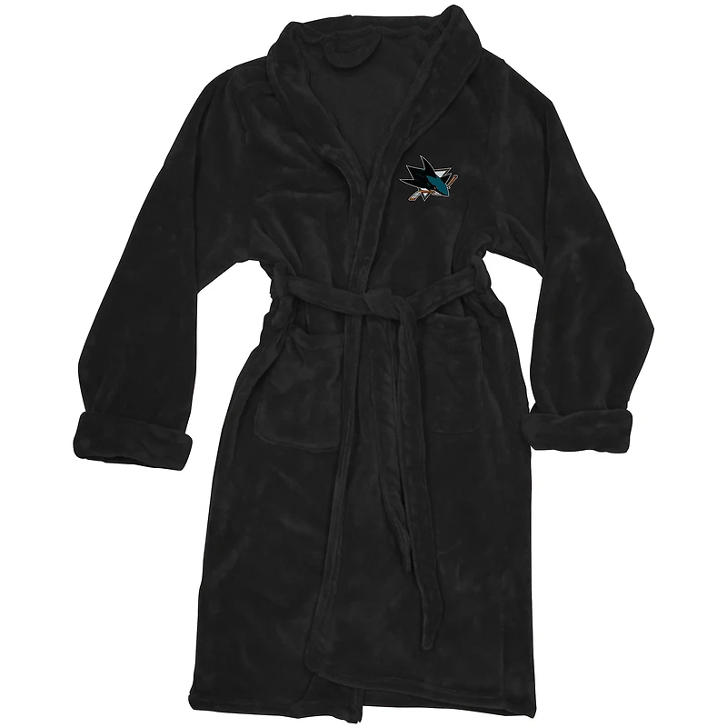 Men's The Northwest Company Black San Jose Sharks Silk Touch Bath Robe