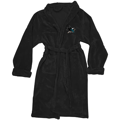 Men's The Northwest Company Black San Jose Sharks Silk Touch Bath Robe