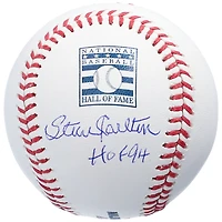Steve Carlton Philadelphia Phillies Autographed Hall of Fame Logo Baseball with "HOF 94" Inscription
