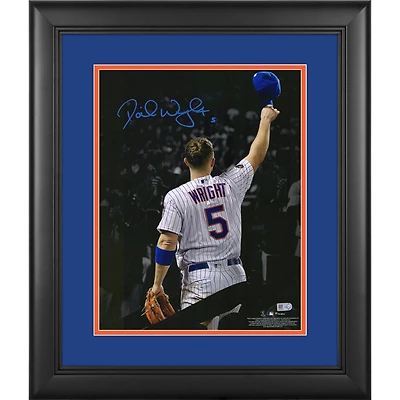 David Wright New York Mets Framed Autographed 11" x 14" Cap Tip Spotlight Photograph