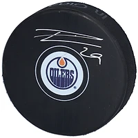 Leon Draisaitl Edmonton Oilers Autographed Hockey Puck