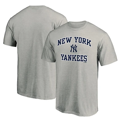 Men's Fanatics Heather Gray New York Yankees Heart & Soul T-Shirt