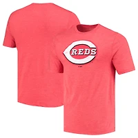 Men's Fanatics Red Cincinnati Reds Weathered Official Logo Tri-Blend T-Shirt