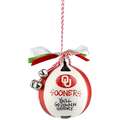 Oklahoma Sooners Ceramic Team Ball Ornament