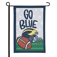 Michigan Wolverines 12'' x 18'' Team Helmet & Ball Garden Flag