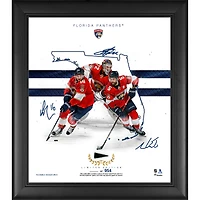 Florida Panthers Framed 15" x 17" Franchise Foundations Collage with a Piece of Game Used Puck - Limited Edition of 954