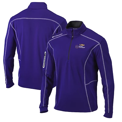 Men's Columbia Purple LSU Tigers College Football Playoff 2020 National Championship Bound Shotgun Quarter-Zip Pullover Jacket