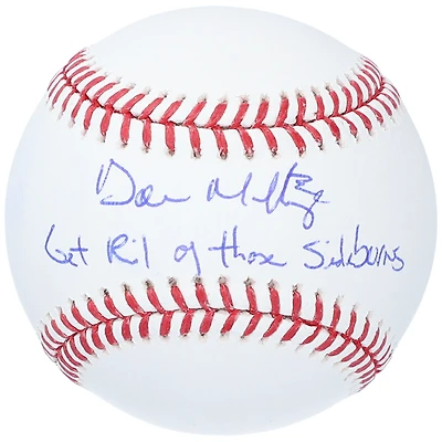 Don Mattingly New York Yankees Autographed Baseball with "Get Rid of Those Sideburns!" Inscription