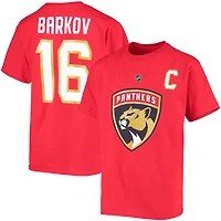 Youth Aleksander Barkov Red Florida Panthers Player Name & Number T-Shirt