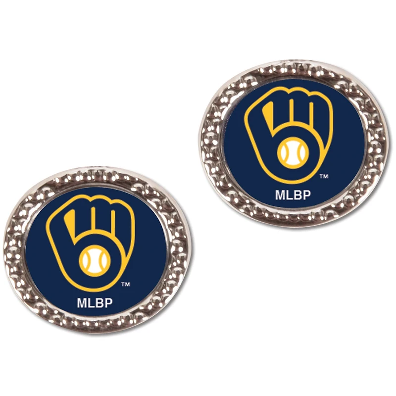 Women's WinCraft Milwaukee Brewers Logo Round Post Earrings