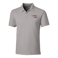 Men's Cutter & Buck Gray LSU Tigers College Football Playoff 2020 National Championship Bound Forge Polo