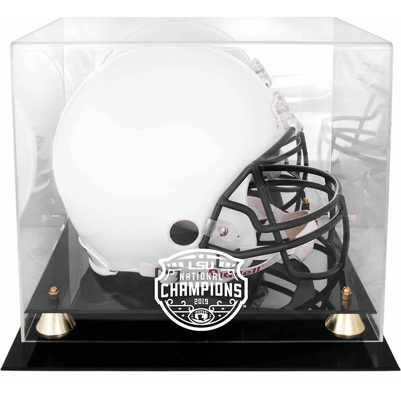 LSU Tigers College Football Playoff 2019 National Champions Logo Golden Classic Helmet Display Case