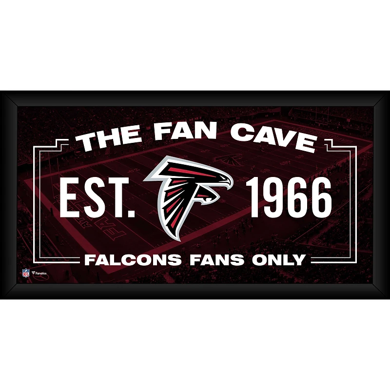 Atlanta Falcons Framed 10" x 20" Fan Cave Collage