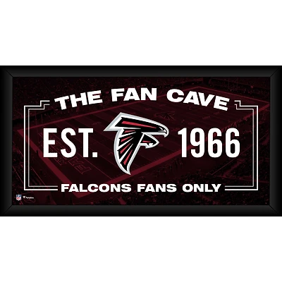 Atlanta Falcons Framed 10" x 20" Fan Cave Collage