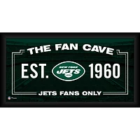 New York Jets Framed 10" x 20" Fan Cave Collage