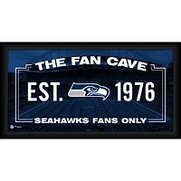 Seattle Seahawks Framed 10" x 20" Fan Cave Collage
