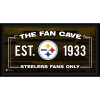 Pittsburgh Steelers Framed 10" x 20" Fan Cave Collage