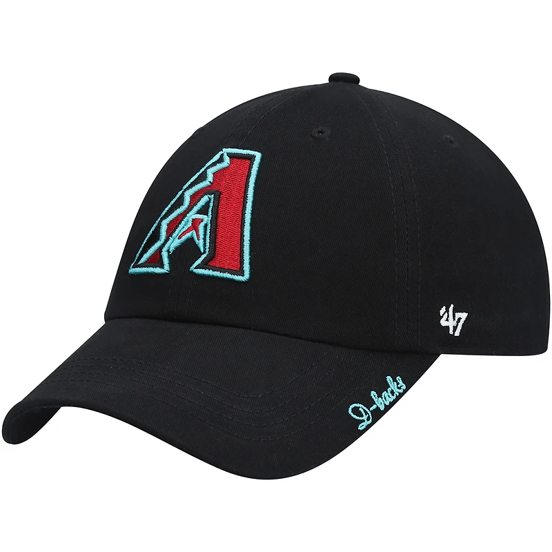 Women's '47 Black Arizona Diamondbacks Team Miata Clean Up Adjustable Hat
