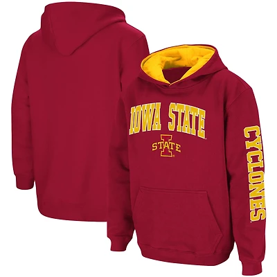 Youth Colosseum Cardinal Iowa State Cyclones 2-Hit Team Pullover Hoodie